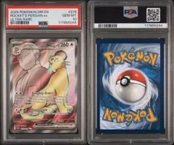 Pokemon TCG Team Rocket’s Persian EX 219/182 Destined Rivals PSA 10 - Image 5