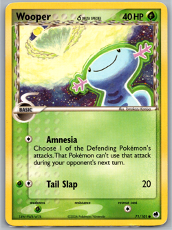 Wooper (Delta Species) Common Dragon Frontiers 71/101 LP - Pokemon TCG! - Image 1