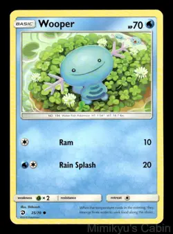WOOPER 25/70 COMMON DRAGON MAJESTY POKEMON LP - Image 1