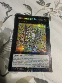 Yu-Gi-Oh! TCG Stellarknight Delteros Starlight Rare 1st Edition BLGG-EN010 Chibi - Image 1