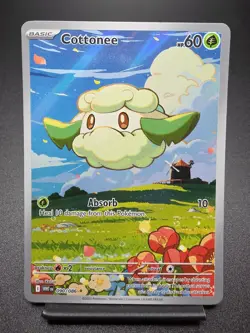 Cottonee 090/086 Illustration Rare White Flare Pokemon Card - Image 1