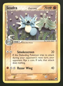 Seadra - 22/101 - Rare - EX Dragon Frontiers - Pokemon Card - LP - Image 1