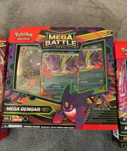 3 Pokemon TCG Mega Battle Deck Bundle 2 Mega Diancie ex 1 Mega Gengar ex Sealed - Image 2