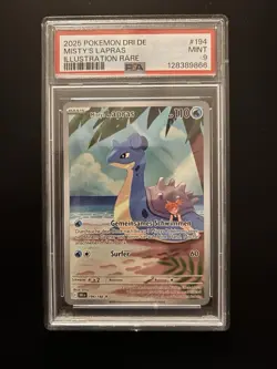 Pokemon Mistys Lapras 194/182 Ewige Rivalen 2025 PSA 9 Mint - Image 1