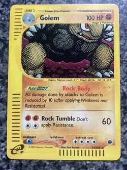 Pokemon Golem Holo 14/165 Rare Expedition Base Set NM/M - Image 1