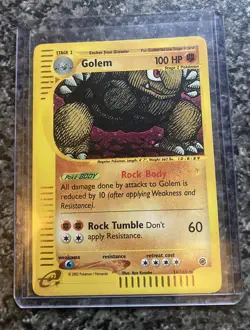 Pokemon Golem Holo 14/165 Rare Expedition Base Set NM/M - Image 2