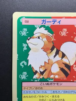 Growlithe No.058 Topsun Nintendo 1995 Blue Back Pokemon Card Japanese - Image 3