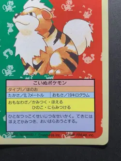Growlithe No.058 Topsun Nintendo 1995 Blue Back Pokemon Card Japanese - Image 5