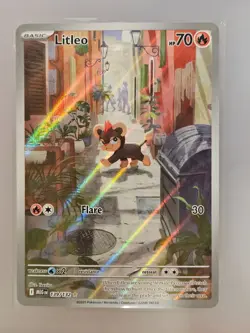 Litleo 139/132 Mega Evolution Full Art Ultra Rare Holo Pokemon Card NM - Image 1