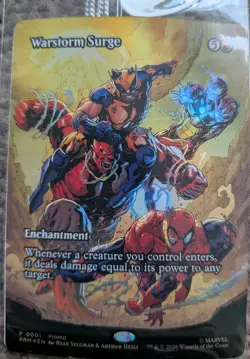 Warstorm Surge MTG Card. Exclusice to Marvel Avengers Armageddon Red Hulk FOIL - Image 1