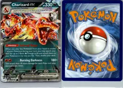 Charizard ex 125/197 Obsidian Flames Pokemon TCG Holo Double Rare NM - Image 3