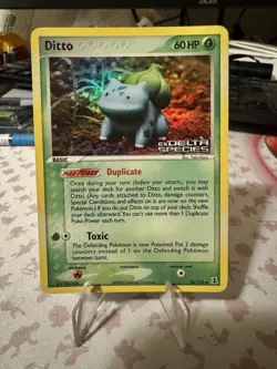 Pokemon EX Delta Species Ditto (Bulbasaur) Reverse Holo STAMP LP+/NM- - Image 1