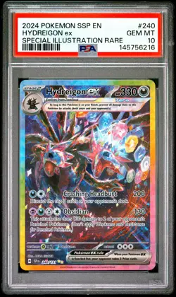 2024 POKEMON SSP EN-SURGING SPARKS SPECIAL ILLUSTRATION RARE HYDREIGON EX PSA 10 - Image 1