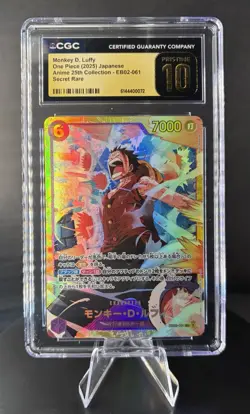 ✨2025 ONE PIECE JP MONKEY D. LUFFY EB02-061 SECRET RARE CGC 10 PRISTINE ✨ - Image 1