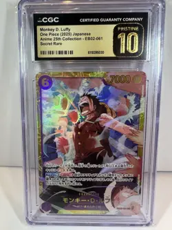 Monkey.D.Luffy SEC EB02-61 (JP) CGC Pristine 10 One Piece - Image 1