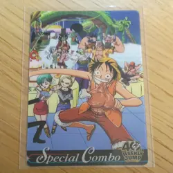 Dragon Ball x One Piece 40th Jump Morinaga Wafer Son Goku & Luffy F/S - Image 3