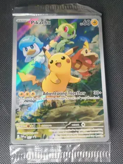 Pokemon Card Pikachu SVP027 Paldea Evolved Black Star Promo SEALED - Image 1