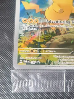 Pokemon Card Pikachu SVP027 Paldea Evolved Black Star Promo SEALED - Image 5