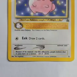WOTC Pokemon Cleffa Black Star Promo English Regular Vintage Card - Image 3
