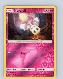 Pokemon TCG Morelull S&M Burning Shadows 97/147 Reverse Holo Common Card NM - Image 1
