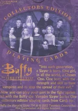 Buffy the Vampire Slayer Series One Sealed Playing Card Deck 55 Cards - Image 2