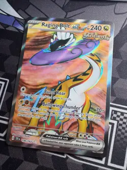 Pokemon TCG Raging Bolt EX Scarlet & Violet Temporal Forces 196/162 Holo MINT - Image 1