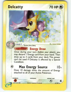 Delcatty - Reverse Holo - 5/109 Ruby & Sapphire - Pokemon TCG - 2003 - Image 1