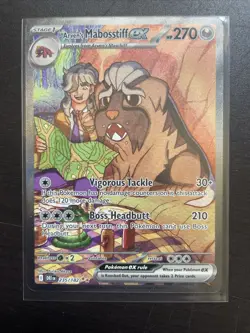 Pokemon TCG Stage 1 Arven's Mabosstiff EX #235/182. Destined Rivals - Image 4
