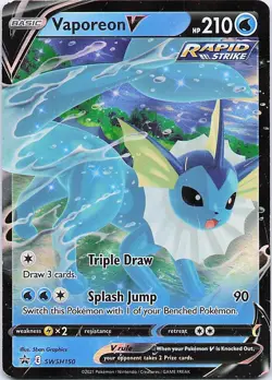 Vaporeon V - SWSH150 Holo Promo Sword & Shield Promo Pokemon LP - Image 1