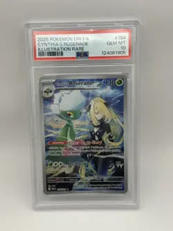 Cynthia's Roserade Illustration 184/182 PSA 10 Pokemon Destined Rivals - Image 1