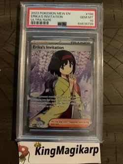 PSA 10 2023 ERIKA'S INVITATION 196/165 POKEMON SCARLET & VIOLET MEW EN 151 - Image 1