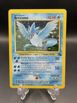 Articuno 2/62 Fossil Holo Rare Pokemon Card WOTC 1999 LP Vintage - Image 1