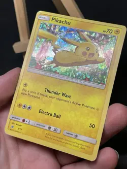 Pikachu 5/12 - Glitter Foil Holo - McDonalds 2017 Promo Pokemon TCG English Card - Image 3