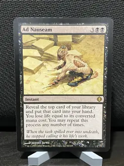 Ad Nauseam 63 Rare Shards of Alara Magic: The Gathering Lightly Played - Image 1