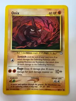 Onix 69/111 Common Neo Genesis Pokemon Unlimited Lightly Played - Image 1