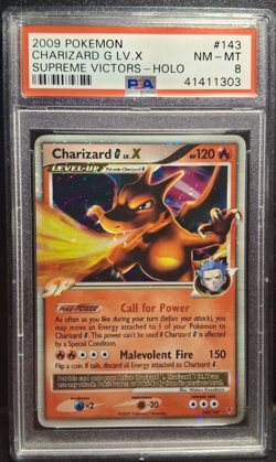 Charizard G Lv.X 143/147 Supreme Victors Holo Pokemon 2009 PSA 8 - Image 1