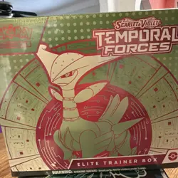 Pokemon Scarlet & Violet Temporal Forces Elite Trainer Box Iron Leaves - Image 1
