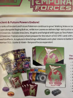 Pokemon Scarlet & Violet Temporal Forces Elite Trainer Box Iron Leaves - Image 3