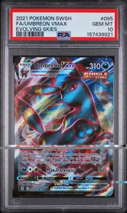 Pokemon TCG Umbreon VMAX - 095/203 Evolving Skies Ultra Rare - PSA 10 Gem Mint - Image 1