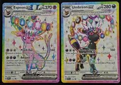 Espeon EX & Umbreon EX SVP 175 176 Pokemon Prismatic Evolutions Promo Near Mint - Image 1