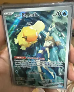 Pokemon TCG Misty's Psyduck Destined Rivals 193/182 Illustration Rare - Image 1
