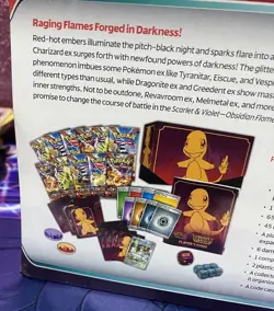 Pokemon Center Obsidian Flames elite trainer box ETB & NEW acrylic Case - Image 3
