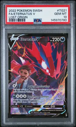 2022 POKEMON SWORD & SHIELD LOST ORIGIN #TG21 FULL ART/ETERNATUS V PSA 10 - Image 1