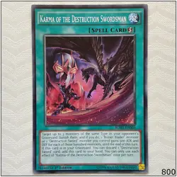 Karma of the Destruction Swordsman - BOSH-EN060 - Common 1st Edition Yugioh - Image 1