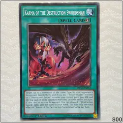 Karma of the Destruction Swordsman - MP16-EN216 - Common 1st Edition Yugioh - Image 1