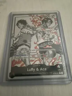 Bandai One Piece CCG Luffy & Ace Leader Alt Art Parallel EN ST30-001 - Image 1