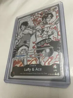 Bandai One Piece CCG Luffy & Ace Leader Alt Art Parallel EN ST30-001 - Image 2