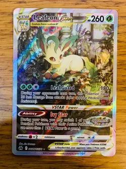 NM! Leafeon VStar GG35/GG70 Crown Zenith Galarian Gallery Pokemon Card! FAST P&P - Image 1