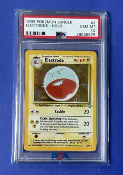 1999 Pokemon Jungle Electrode Holo #2 PSA 10 GEM MT - Image 1