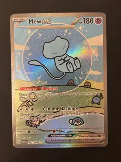 Pokemon TCG Mew ex Double Rare Holo 232/091 SV Paldean Fates EN 180HP - Image 1